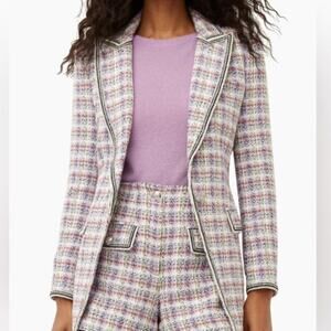 House of Harlow 1960 Lilac Tweed Blazer Jacket